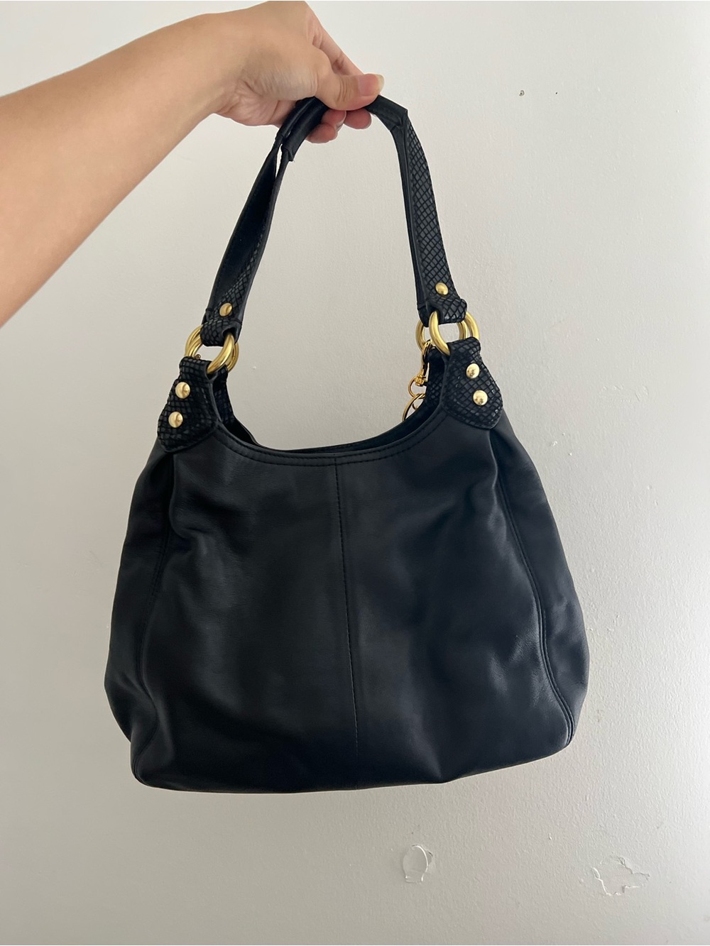 Coach Black Leather Tote - Picture 9 of 11